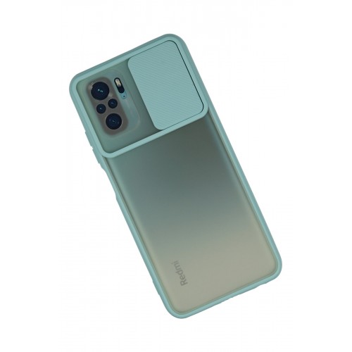 Newface Xiaomi Redmi Note 10 Kılıf Palm Buzlu Kamera Sürgülü Silikon - Turkuaz Newface Xiaomi Redmi Note 10 Kılıf Palm Buzlu Kamera Sürgülü Silikon - Turkuaz