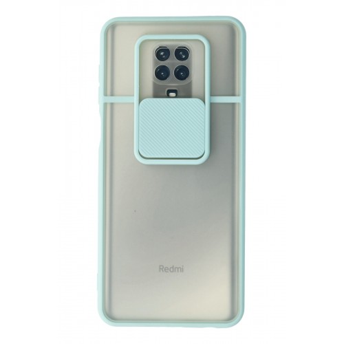Newface Xiaomi Redmi Note 9S Kılıf Palm Buzlu Kamera Sürgülü Silikon - Turkuaz