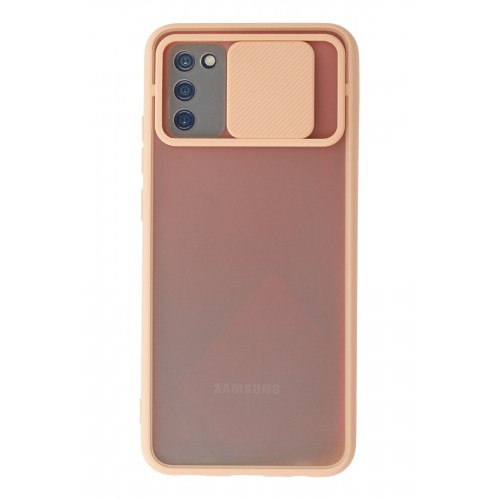 Newface Samsung Galaxy A02S Kılıf Palm Buzlu Kamera Sürgülü Silikon - Pembe Newface Samsung Galaxy A02S Kılıf Palm Buzlu Kamera Sürgülü Silikon - Pembe