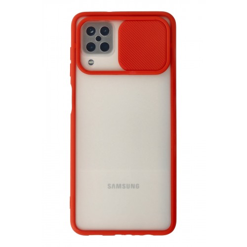 Newface Samsung Galaxy A12 Kılıf Palm Buzlu Kamera Sürgülü Silikon - Kırmızı Newface Samsung Galaxy A12 Kılıf Palm Buzlu Kamera Sürgülü Silikon - Kırmızı