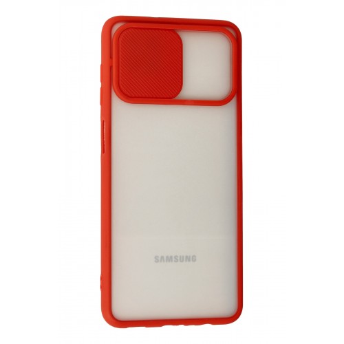 Newface Samsung Galaxy A12 Kılıf Palm Buzlu Kamera Sürgülü Silikon - Kırmızı Newface Samsung Galaxy A12 Kılıf Palm Buzlu Kamera Sürgülü Silikon - Kırmızı