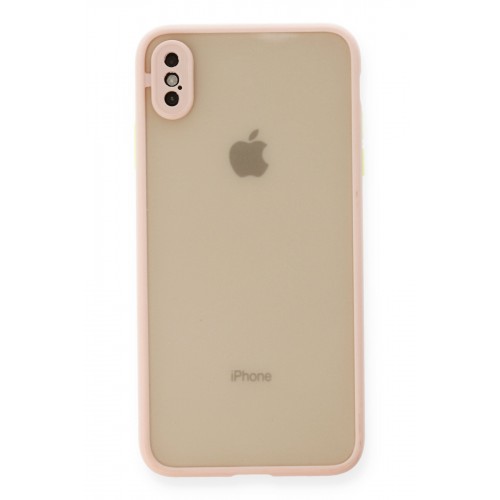 Newface iPhone XS Max Kılıf Montreal Silikon Kapak - Pembe