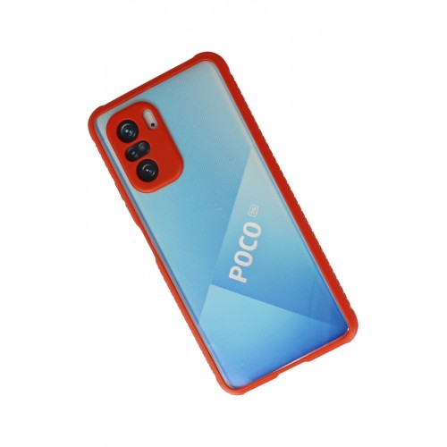 Newface Xiaomi Poco F3 Kılıf Miami Şeffaf Silikon - Kırmızı Newface Xiaomi Poco F3 Kılıf Miami Şeffaf Silikon - Kırmızı