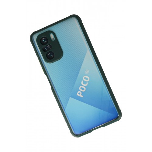 Newface Xiaomi Poco F3 Kılıf Miami Şeffaf Silikon - Koyu Yeşil Newface Xiaomi Poco F3 Kılıf Miami Şeffaf Silikon - Koyu Yeşil