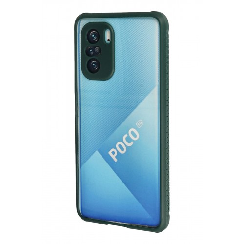 Newface Xiaomi Poco F3 Kılıf Miami Şeffaf Silikon - Koyu Yeşil Newface Xiaomi Poco F3 Kılıf Miami Şeffaf Silikon - Koyu Yeşil