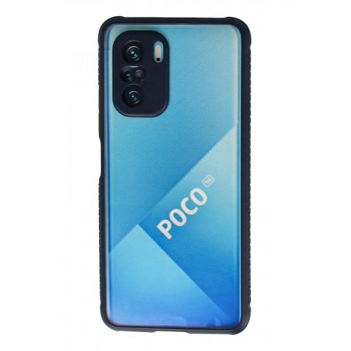 Newface Xiaomi Redmi K40 Kılıf Miami Şeffaf Silikon  - Lacivert