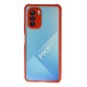 Newface Xiaomi Redmi K40 Pro Kılıf Miami Şeffaf Silikon  - Kırmızı