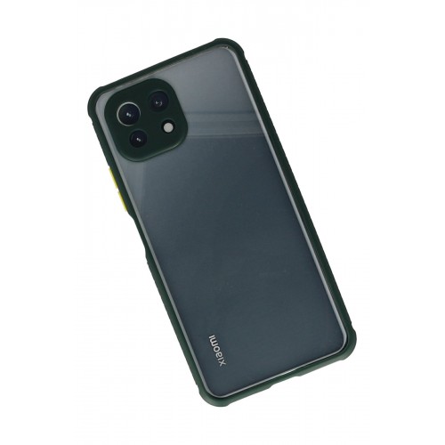 Newface Xiaomi Mİ 11 Lite Kılıf Miami Şeffaf Silikon - Koyu Yeşil Newface Xiaomi Mİ 11 Lite Kılıf Miami Şeffaf Silikon - Koyu Yeşil