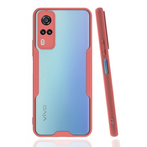 Newface Vivo Y31 2021 Kılıf Platin Silikon - Pembe