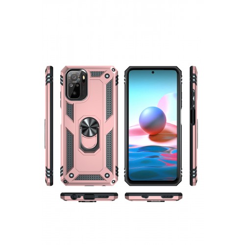 Newface Xiaomi Redmi Note 10S Kılıf Sofya Yüzüklü Silikon Kapak - Rose Newface Xiaomi Redmi Note 10S Kılıf Sofya Yüzüklü Silikon Kapak - Rose