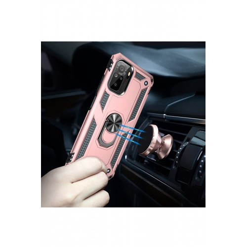 Newface Xiaomi Redmi Note 10S Kılıf Sofya Yüzüklü Silikon Kapak - Rose Newface Xiaomi Redmi Note 10S Kılıf Sofya Yüzüklü Silikon Kapak - Rose