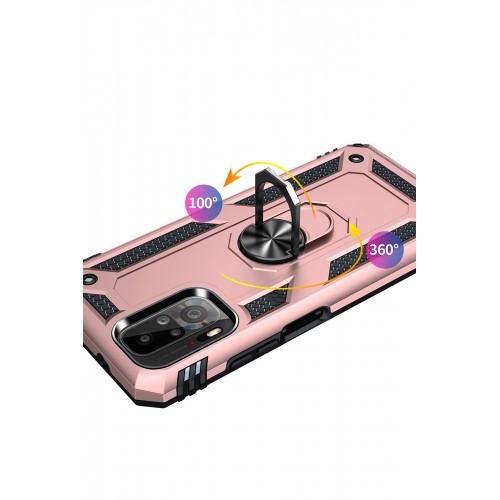 Newface Xiaomi Redmi Note 10S Kılıf Sofya Yüzüklü Silikon Kapak - Rose Newface Xiaomi Redmi Note 10S Kılıf Sofya Yüzüklü Silikon Kapak - Rose