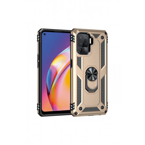 Newface Oppo Reno 5 Lite Kılıf Sofya Yüzüklü Silikon Kapak - Gold Newface Oppo Reno 5 Lite Kılıf Sofya Yüzüklü Silikon Kapak - Gold