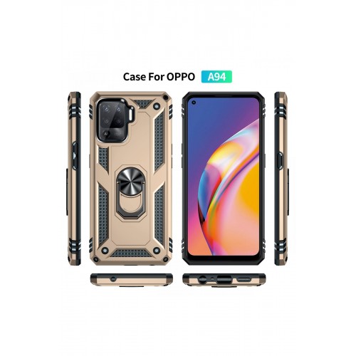 Newface Oppo Reno 5 Lite Kılıf Sofya Yüzüklü Silikon Kapak - Gold Newface Oppo Reno 5 Lite Kılıf Sofya Yüzüklü Silikon Kapak - Gold