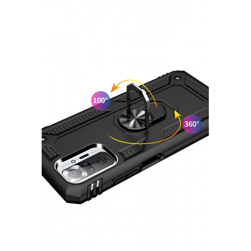 Newface Xiaomi Redmi Note 10 Pro Kılıf Sofya Yüzüklü Silikon Kapak - Siyah Newface Xiaomi Redmi Note 10 Pro Kılıf Sofya Yüzüklü Silikon Kapak - Siyah