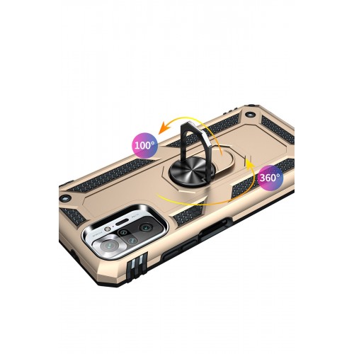 Newface Xiaomi Redmi Note 10 Pro Kılıf Sofya Yüzüklü Silikon Kapak - Gold Newface Xiaomi Redmi Note 10 Pro Kılıf Sofya Yüzüklü Silikon Kapak - Gold