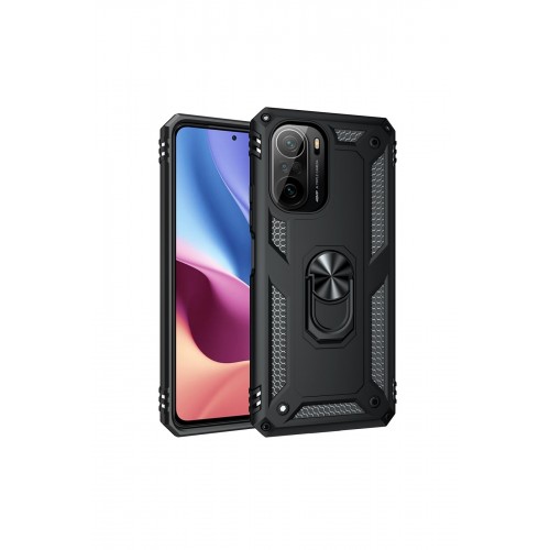 Newface Xiaomi Redmi K40 Kılıf Sofya Yüzüklü Silikon Kapak - Siyah Newface Xiaomi Redmi K40 Kılıf Sofya Yüzüklü Silikon Kapak - Siyah