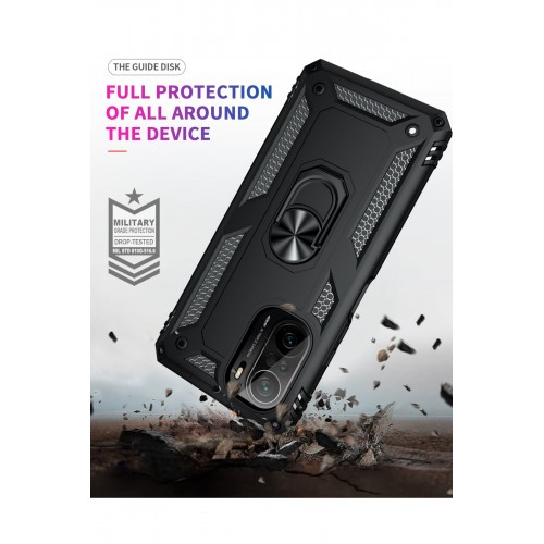 Newface Xiaomi Redmi K40 Kılıf Sofya Yüzüklü Silikon Kapak - Siyah Newface Xiaomi Redmi K40 Kılıf Sofya Yüzüklü Silikon Kapak - Siyah