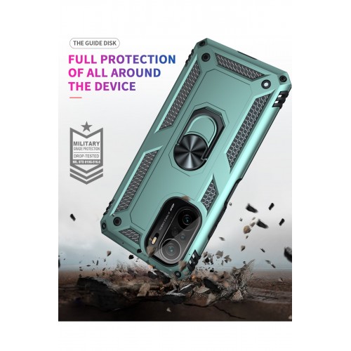 Newface Xiaomi Redmi K40 Kılıf Sofya Yüzüklü Silikon Kapak - Yeşil Newface Xiaomi Redmi K40 Kılıf Sofya Yüzüklü Silikon Kapak - Yeşil