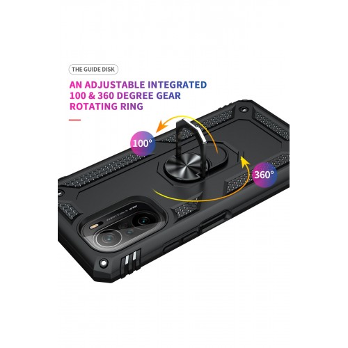 Newface Xiaomi Redmi K40 Pro Kılıf Sofya Yüzüklü Silikon Kapak - Siyah Newface Xiaomi Redmi K40 Pro Kılıf Sofya Yüzüklü Silikon Kapak - Siyah