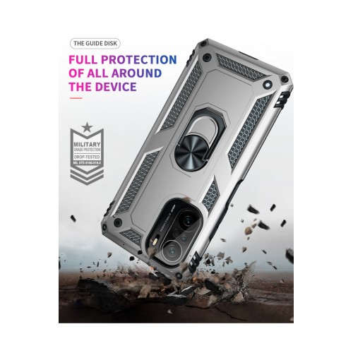 Newface Xiaomi Redmi K40 Pro Kılıf Sofya Yüzüklü Silikon Kapak - Gümüş Newface Xiaomi Redmi K40 Pro Kılıf Sofya Yüzüklü Silikon Kapak - Gümüş