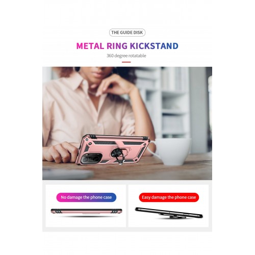 Newface Xiaomi Redmi K40 Pro Kılıf Sofya Yüzüklü Silikon Kapak - Rose Newface Xiaomi Redmi K40 Pro Kılıf Sofya Yüzüklü Silikon Kapak - Rose
