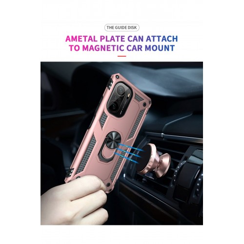 Newface Xiaomi Redmi K40 Pro Kılıf Sofya Yüzüklü Silikon Kapak - Rose Newface Xiaomi Redmi K40 Pro Kılıf Sofya Yüzüklü Silikon Kapak - Rose