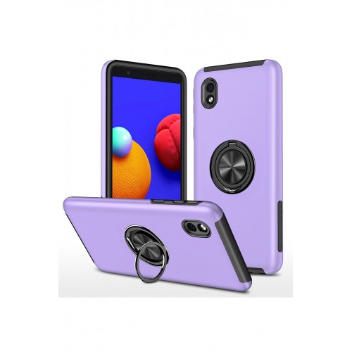 Newface Samsung Galaxy A01 Core Kılıf Elit Yüzüklü Kapak - Mor Newface Samsung Galaxy A01 Core Kılıf Elit Yüzüklü Kapak - Mor