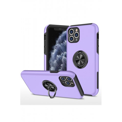 Newface iPhone 11 Pro Kılıf Elit Yüzüklü Kapak - Mor Newface iPhone 11 Pro Kılıf Elit Yüzüklü Kapak - Mor