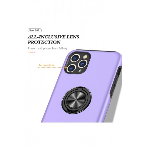 Newface iPhone 11 Pro Kılıf Elit Yüzüklü Kapak - Mor Newface iPhone 11 Pro Kılıf Elit Yüzüklü Kapak - Mor