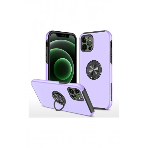 Newface iPhone 12 Pro Kılıf Elit Yüzüklü Kapak - Mor Newface iPhone 12 Pro Kılıf Elit Yüzüklü Kapak - Mor