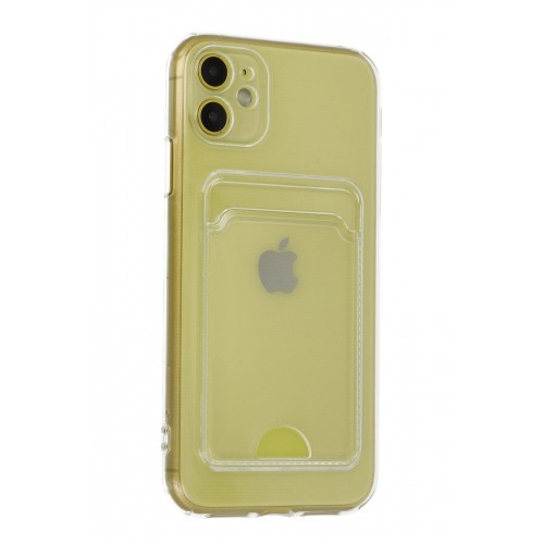 Newface iPhone 11 Kılıf Kart Şeffaf Silikon - Şeffaf Newface iPhone 11 Kılıf Kart Şeffaf Silikon - Şeffaf