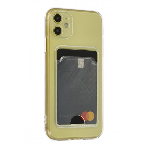 Newface iPhone 11 Kılıf Kart Şeffaf Silikon - Şeffaf Newface iPhone 11 Kılıf Kart Şeffaf Silikon - Şeffaf