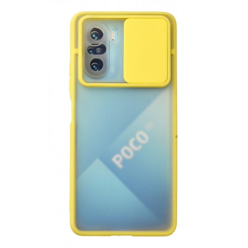 Newface Xiaomi Poco F3 Kılıf Palm Buzlu Kamera Sürgülü Silikon - Sarı Newface Xiaomi Poco F3 Kılıf Palm Buzlu Kamera Sürgülü Silikon - Sarı