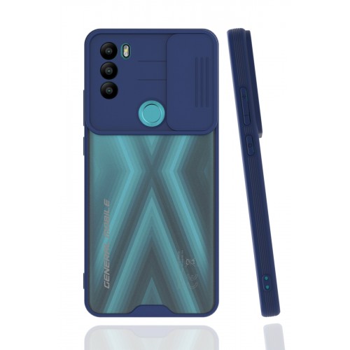 Newface General Mobile GM 21 Plus Kılıf Platin Kamera Koruma Silikon - Lacivert
