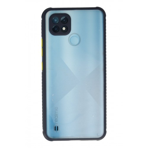 Newface Realme C21 Kılıf Miami Şeffaf Silikon  - Lacivert