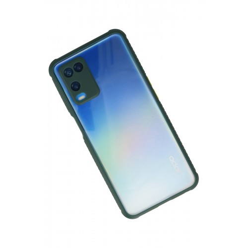 Newface Oppo A54 4G Kılıf Miami Şeffaf Silikon - Koyu Yeşil Newface Oppo A54 4G Kılıf Miami Şeffaf Silikon - Koyu Yeşil