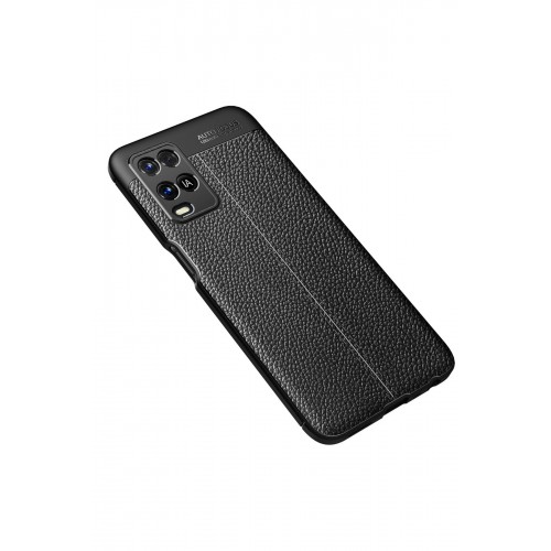 Newface Oppo A54 4G Kılıf Focus Derili Silikon - Siyah Newface Oppo A54 4G Kılıf Focus Derili Silikon - Siyah