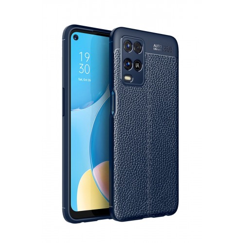 Newface Oppo A54 4G Kılıf Focus Derili Silikon - Lacivert Newface Oppo A54 4G Kılıf Focus Derili Silikon - Lacivert