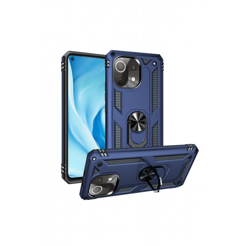 Newface Xiaomi Mİ 11 Lite Kılıf Sofya Yüzüklü Silikon Kapak - Lacivert Newface Xiaomi Mİ 11 Lite Kılıf Sofya Yüzüklü Silikon Kapak - Lacivert