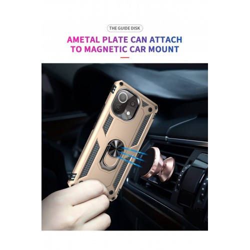 Newface Xiaomi Mİ 11 Lite Kılıf Sofya Yüzüklü Silikon Kapak - Gold Newface Xiaomi Mİ 11 Lite Kılıf Sofya Yüzüklü Silikon Kapak - Gold