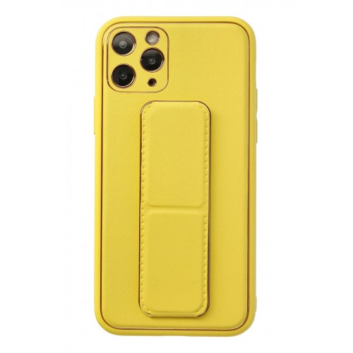 Newface iPhone 11 Pro Kılıf Coco Deri Standlı Kapak - Sarı Newface iPhone 11 Pro Kılıf Coco Deri Standlı Kapak - Sarı