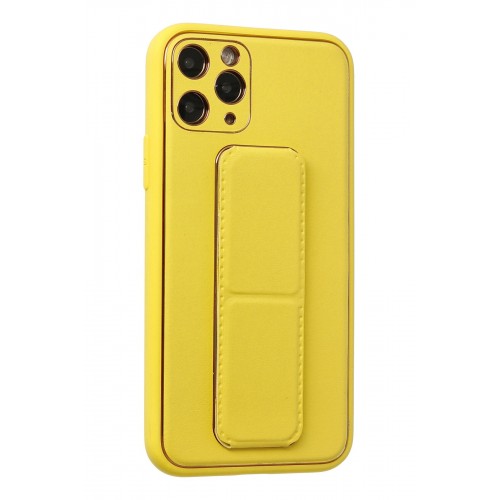 Newface iPhone 11 Pro Kılıf Coco Deri Standlı Kapak - Sarı Newface iPhone 11 Pro Kılıf Coco Deri Standlı Kapak - Sarı
