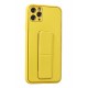 Newface iPhone 11 Pro Max Kılıf Coco Deri Standlı Kapak - Sarı