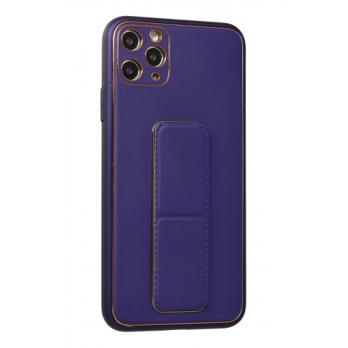 Newface iPhone 11 Pro Max Kılıf Coco Deri Standlı Kapak - Mor Newface iPhone 11 Pro Max Kılıf Coco Deri Standlı Kapak - Mor