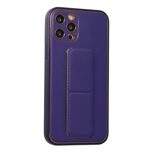 Newface iPhone 12 Pro Kılıf Coco Deri Standlı Kapak - Mor Newface iPhone 12 Pro Kılıf Coco Deri Standlı Kapak - Mor