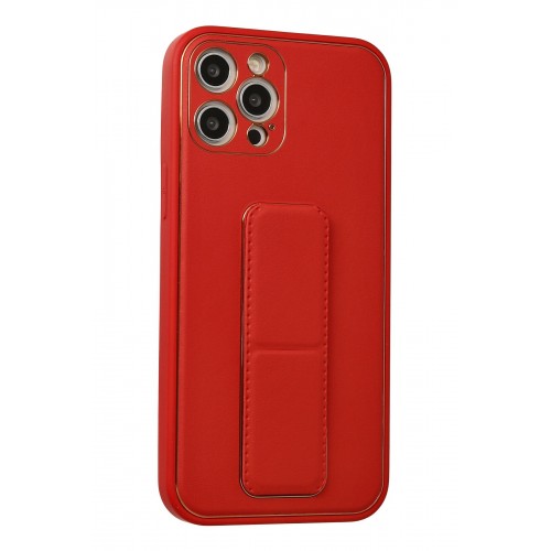Newface iPhone 12 Pro Max Kılıf Coco Deri Standlı Kapak - Kırmızı Newface iPhone 12 Pro Max Kılıf Coco Deri Standlı Kapak - Kırmızı