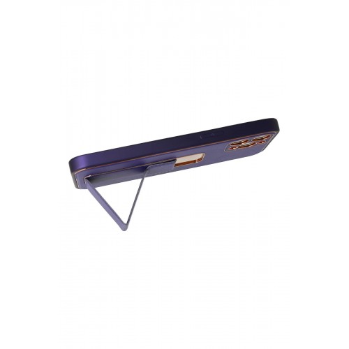 Newface iPhone 12 Pro Max Kılıf Coco Deri Standlı Kapak - Mor Newface iPhone 12 Pro Max Kılıf Coco Deri Standlı Kapak - Mor