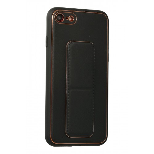 Newface iPhone 8 Kılıf Coco Deri Standlı Kapak - Siyah Newface iPhone 8 Kılıf Coco Deri Standlı Kapak - Siyah