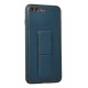 Newface iPhone 7 Plus Kılıf Coco Deri Standlı Kapak - Mavi